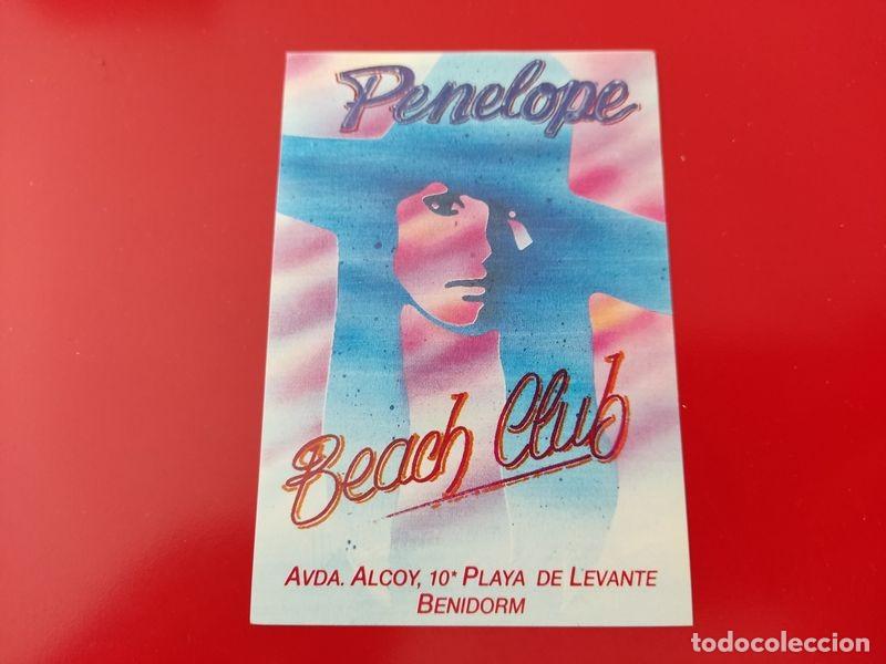 Collezionismo: FLYER PASE PUERTA DISCOTECA PUB PENELOPE BEACH CLUB C/ AVDA ALCOY BENIDORM A&Ntilde;OS 90