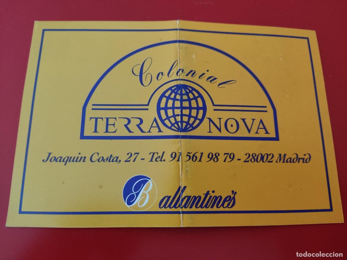 Collezionismo: FLYER PASE PUERTA DISCOTECA PUB COLONIAL TERRA NOVA C/ JOAQUIN COSTA 27 MADRID A&Ntilde;OS 90