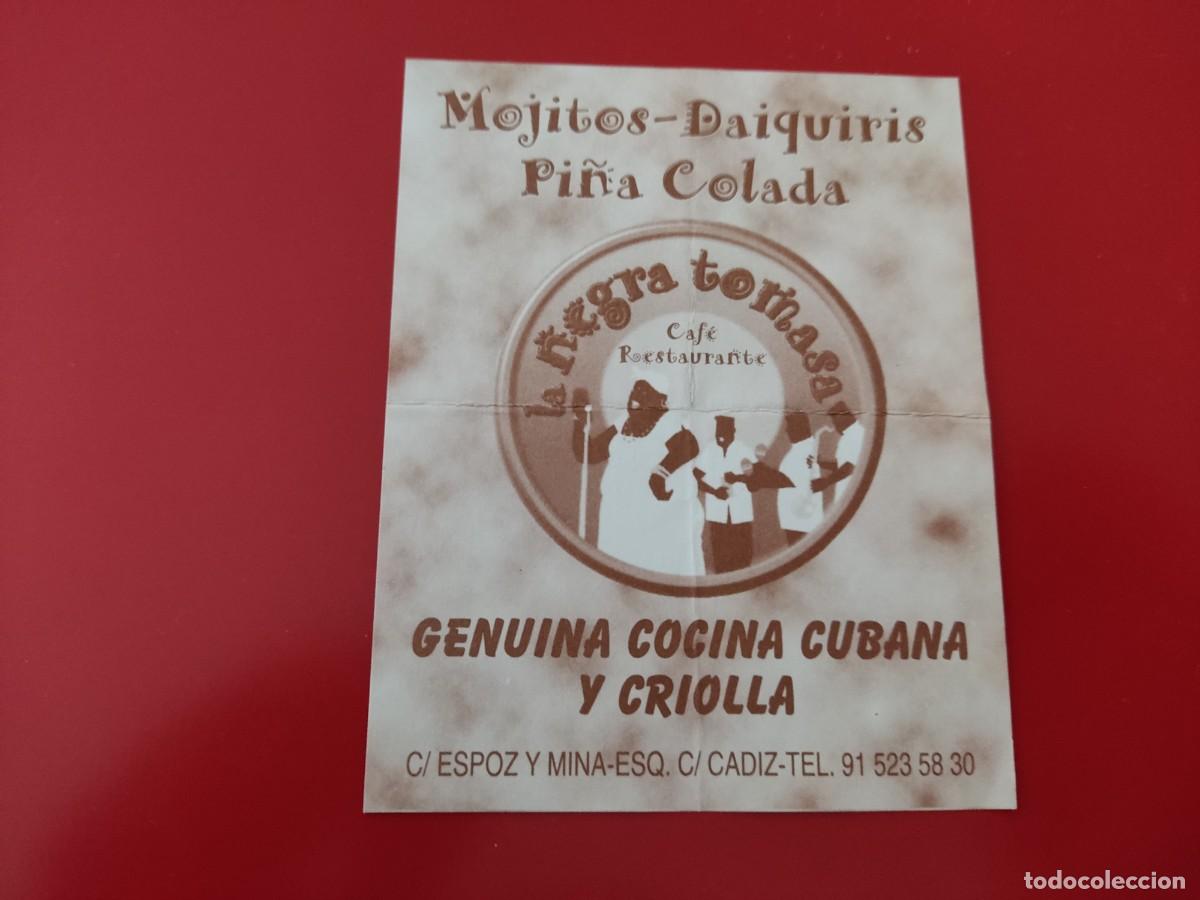 Collezionismo: FLYER PASE PUERTA DISCOTECA PUB LA NEGRA TOMASA C/ ESPOZ Y MINA MADRID A&Ntilde;OS 90