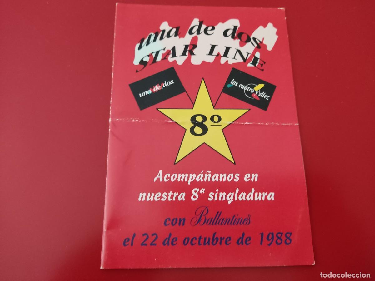 Collezionismo: FLYER PASE PUERTA DISCOTECA PUB UNA DE DOS C/ HUERTAS 65 8 ANIVERSARIO MADRID A&Ntilde;OS 90