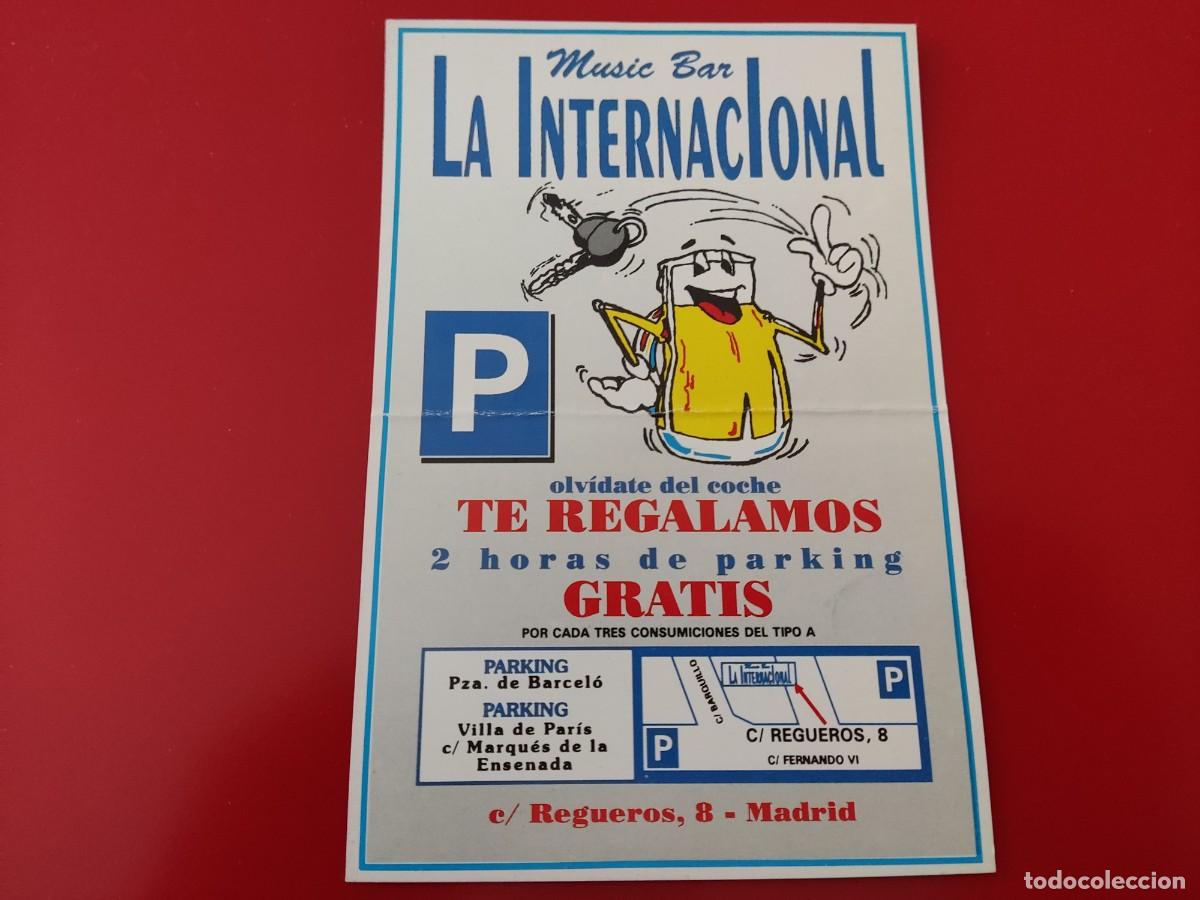 Collezionismo: FLYER PASE PUERTA DISCOTECA PUB LA INTERNACIONAL C/ REGUEROS 8 MADRID A&Ntilde;OS 90