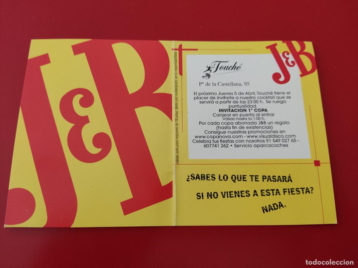 Collezionismo: FLYER PASE PUERTA DISCOTECA PUB TOUCHE C/ CASTELLANA 95 COPA MADRID A&Ntilde;OS 90