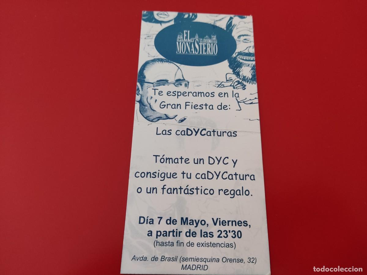 Collezionismo: FLYER PASE PUERTA DISCOTECA PUB EL MONASTERIO C/ AVDA BRASIL CADYCATURAS MADRID A&Ntilde;OS 90