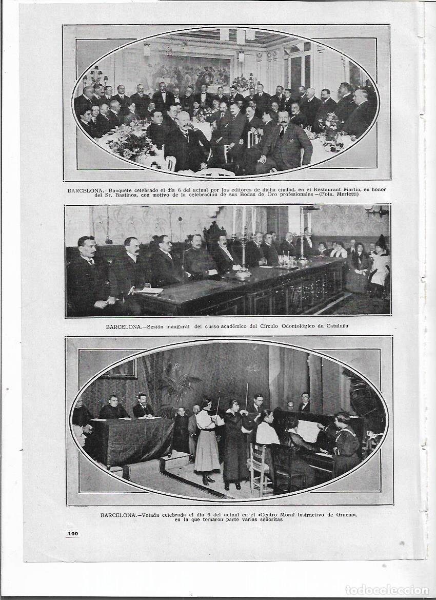 Coleccionismo: &Ntilde;O 1916 RECORTE PRENSA BARCELONA BANQUETE RESTAURANTE MARTIN EN HONOR A BASTINOS BODAS DE ORO EDITOR