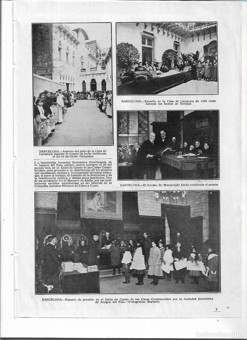 Collectionnisme: A&Ntilde;O 1916 RECORTE PRENSA BARCELONA PATIO CASA LACTANCIA REPARTO DE LECHE