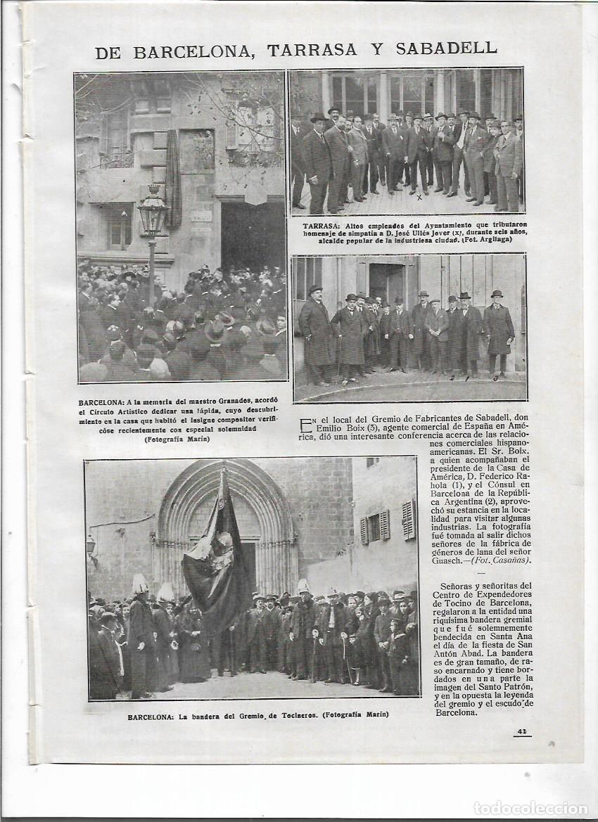 Collezionismo: A&Ntilde;O 1918 RECORTE PRENSA TERRASSA HOMENAJE A JOSE ULLES JOVER POR LOS EMPLEADOS DEL AYUNTAMIENTO