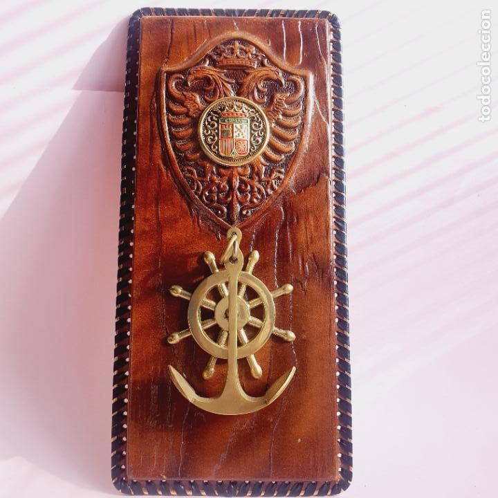 Colecionismo: METOPA-DECORACI&Oacute;N-TEMA MARINO-PIEL+BRONCE-COLECCIONISTAS