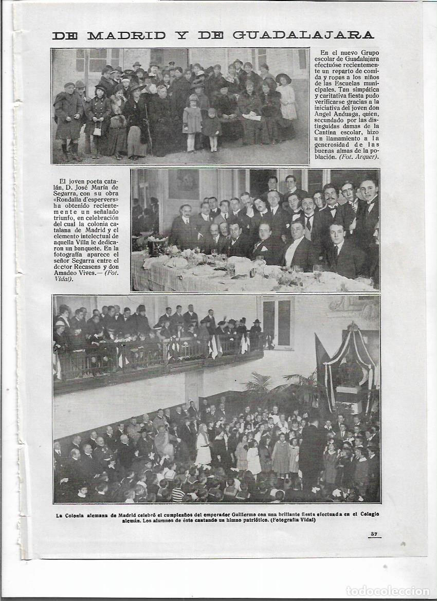 Coleccionismo: A&Ntilde;O 1918 RECORTE PRENSA MADRID PREMIO JOSEP M&ordf; SEGARRA POETA BANQUETE AMADEU VIVES DR RECASENS