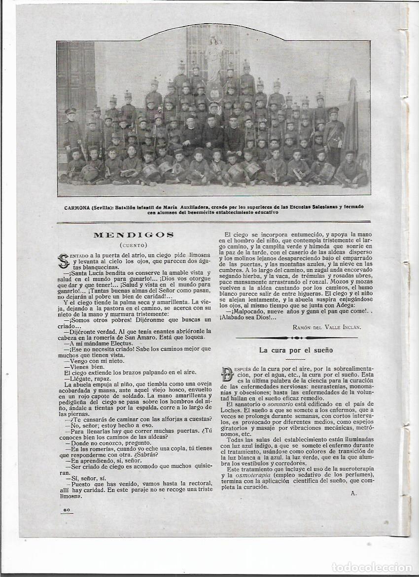 Coleccionismo: A&Ntilde;O 1918 RECORTE PRENSA CARMONA SEVILLA BATALLON INFANTIL MARIA AUXILIADORA ESCUELAS SALESIANAS