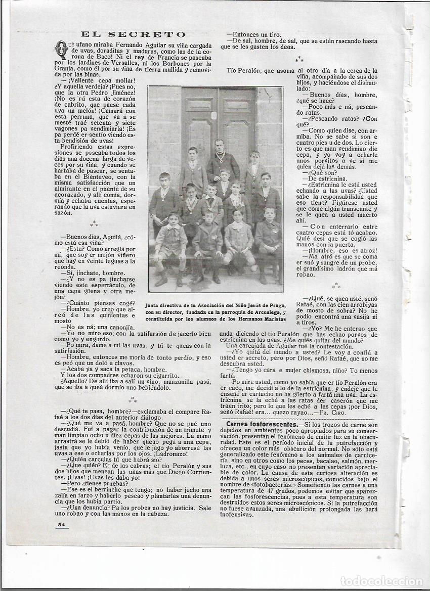 Coleccionismo: A&Ntilde;O 1918 RECORTE PRENSA ARCENIEGA JUNTA DIRECTIVA AGRUPACION DEL NI&Ntilde;O JESUS DE PRAGA MARISTAS