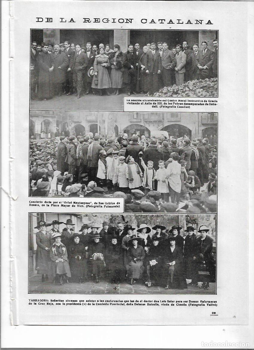 Coleccionismo: A&Ntilde;O 1918 RECORTE PRENSA VISITA DE SOCIOS EXCURSIONISTAS CENTRO MORAL DE GRACIA A ASILO DE SABADELL