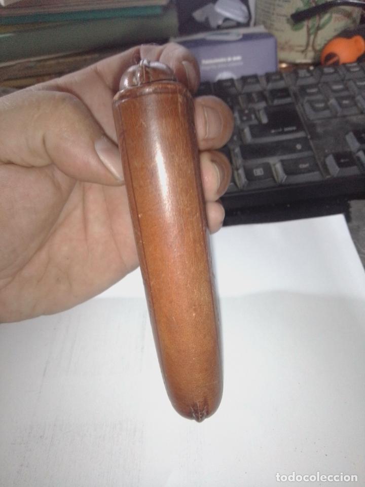 Coleccionismo: Pitillera de Cuero Punzonada - Foto 4