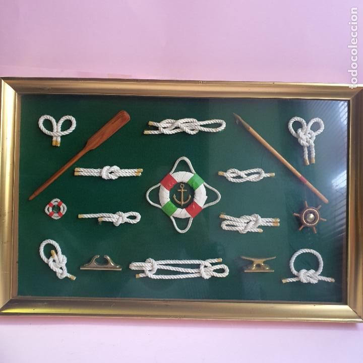 Colecionismo: cuadro-tem&aacute;tica marina-nudos y dem&aacute;s-coleccionistas-excelente.