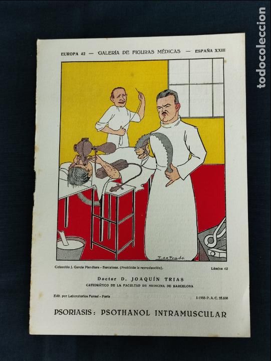 Collezionismo: GALERIA DE FIGURAS MEDICAS - DOCTOR D. JOAQUIN TRIAS - EUROPA 42 - ESPA&Ntilde;A XXIII