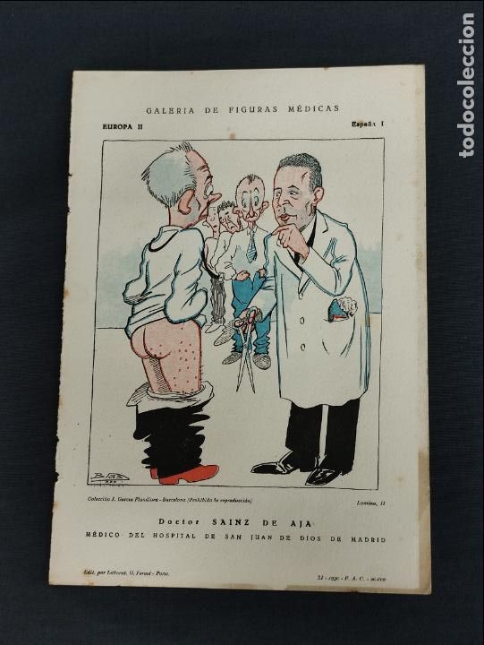 Collezionismo: GALERIA DE FIGURAS MEDICAS - DOCTOR D. SAINZ DE AJA - EUROPA II - ESPA&Ntilde;A I
