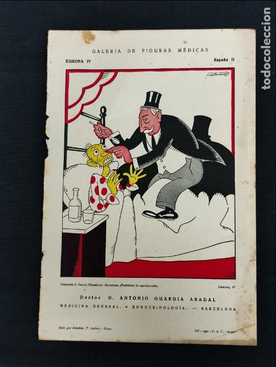 Coleccionismo: GALERIA DE FIGURAS MEDICAS - DOCTOR D. ANTONIO GUARDIA ABADAL - EUROPA IV - ESPA&Ntilde;A II