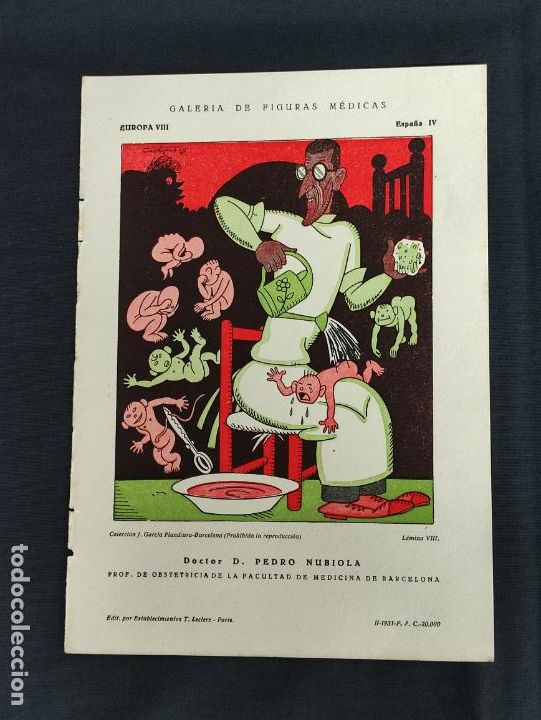 Collezionismo: GALERIA DE FIGURAS MEDICAS - DOCTOR D. PEDRO NUBIOLA - EUROPA VIII - ESPA&Ntilde;A IV