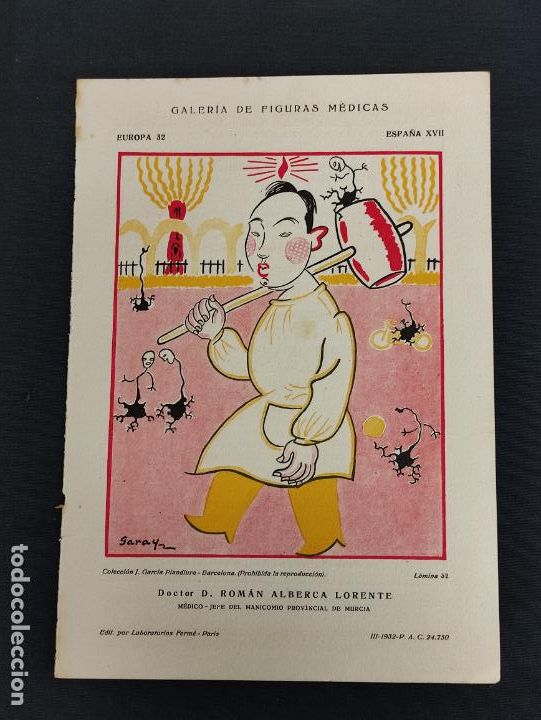 Collezionismo: GALERIA DE FIGURAS MEDICAS - DOCTOR D. ROMAN ALBERCA - EUROPA 32 - ESPA&Ntilde;A XVII
