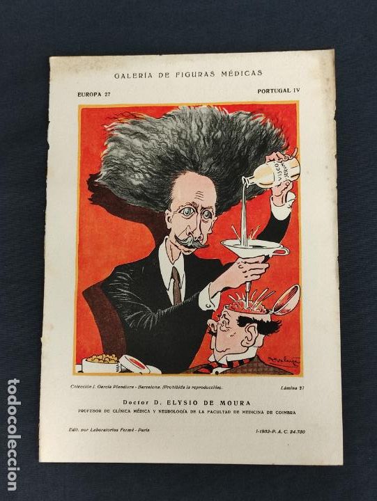 Coleccionismo: GALERIA DE FIGURAS MEDICAS - DOCTOR D. ELYSIO DE MOURA - EUROPA 27 - PORTUGAL IV