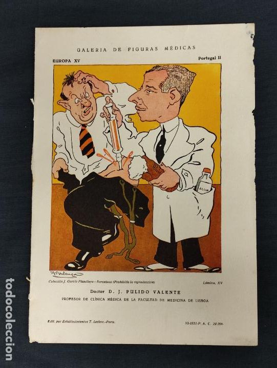 Coleccionismo: GALERIA DE FIGURAS MEDICAS - DOCTOR D. J. PULIDO VALENTE - EUROPA XV - PORTUGAL II