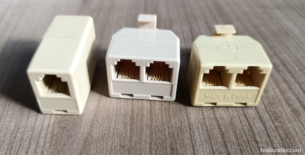 Coleccionismo: telefonica, 3 adaptadores ladrones multiples de conector telefono