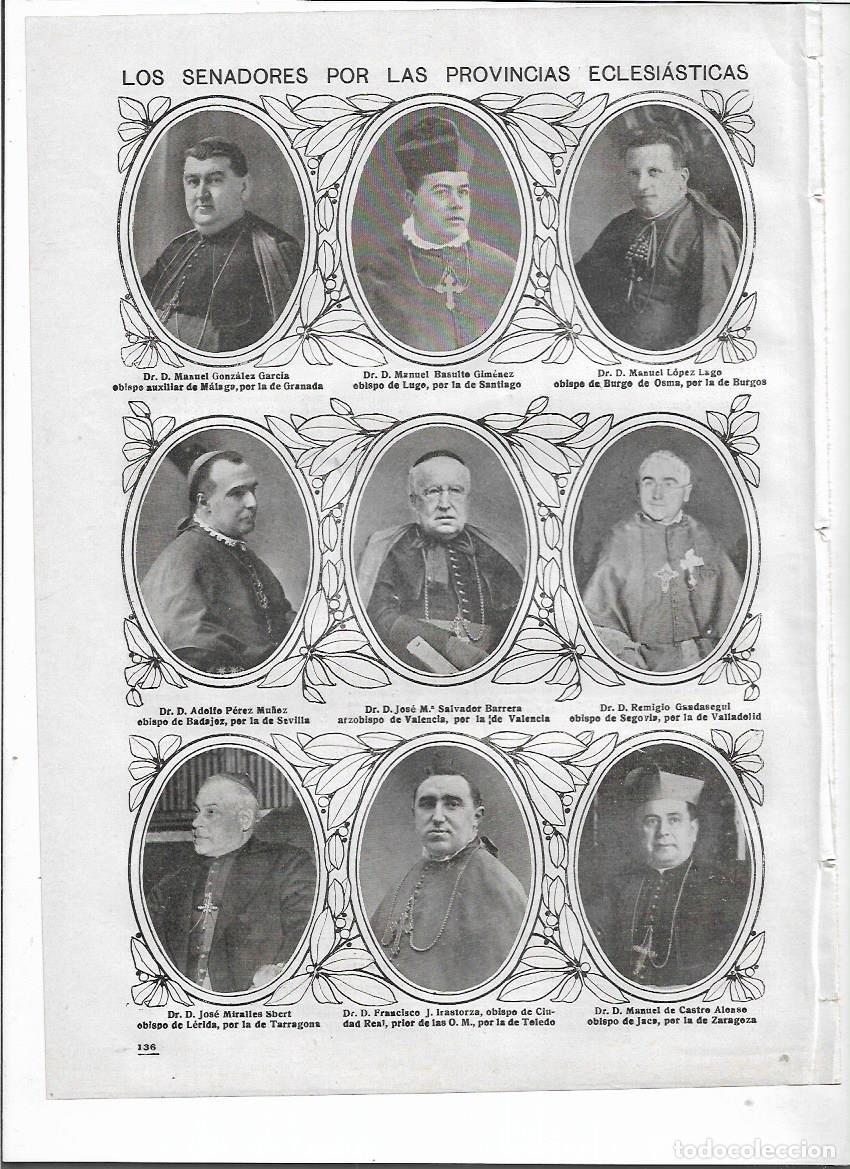 Colecionismo: A&Ntilde;O 1918 RECORTE PRENSA OBISPOS SENADORES PROVINCIAS ECLESIASTICAS BURGO DE OSMA GRANADA SEVILLA