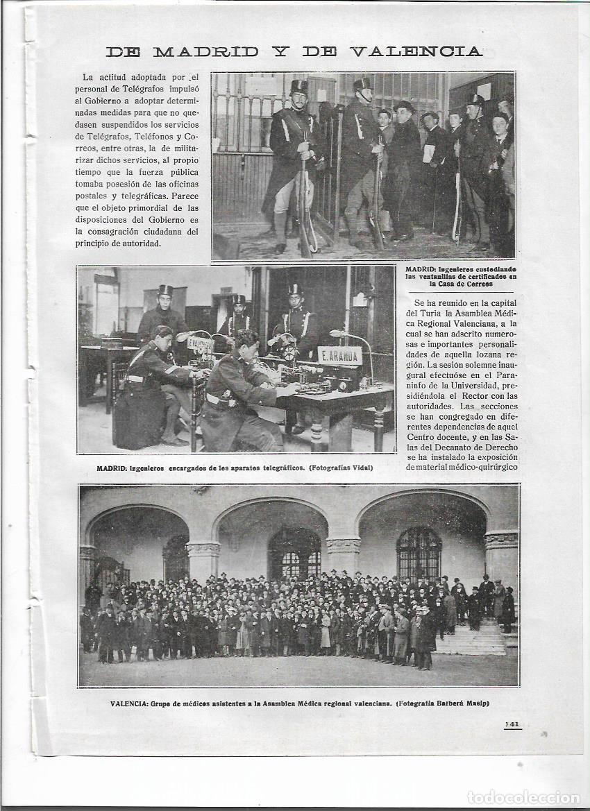 Colecionismo: 1918 RECORTE PRENSA MADRID HUELGA CORREOS TELEGRAFOS MEDIDAS INGENIEROS HACIENDO LOS TRABAJOS