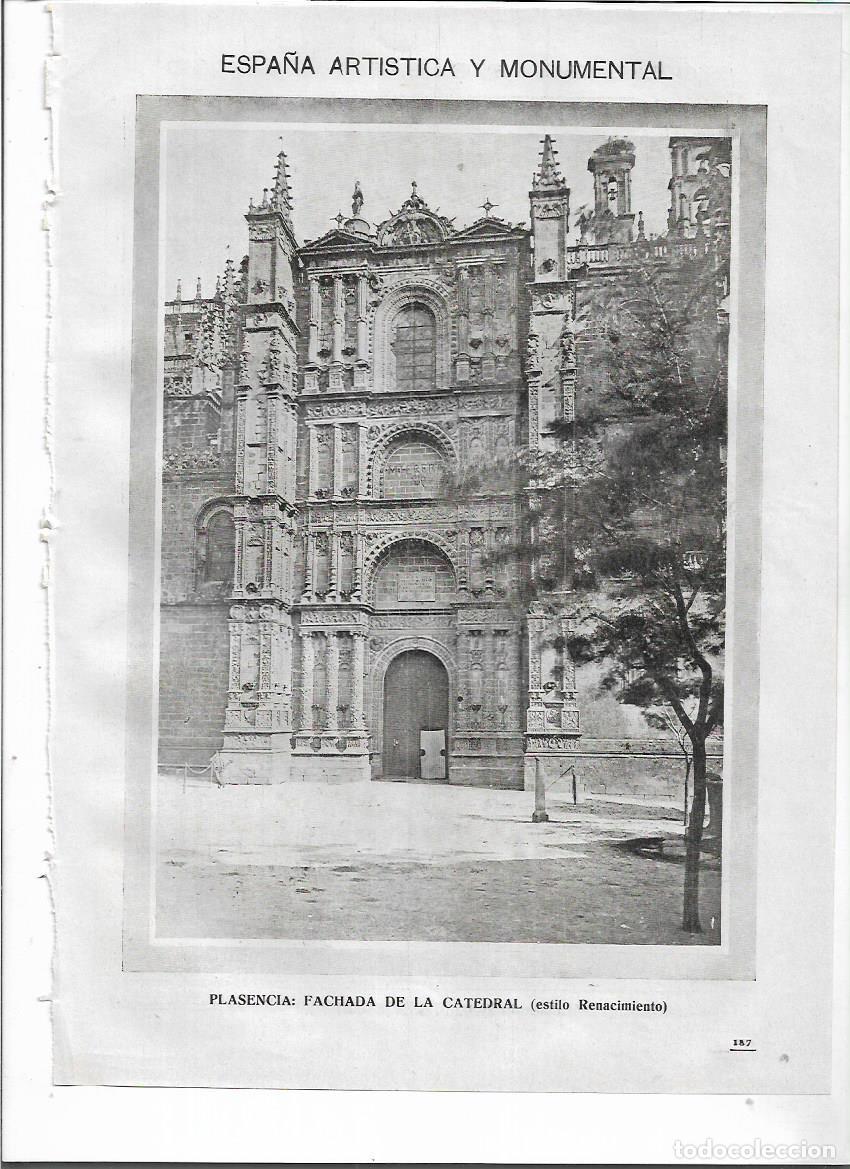 Coleccionismo: A&Ntilde;O 1918 RECORTE PRENSA PLASENCIA FACHADA DE LA CATEDRAL ARTE ESTILO RENACIMIENTO