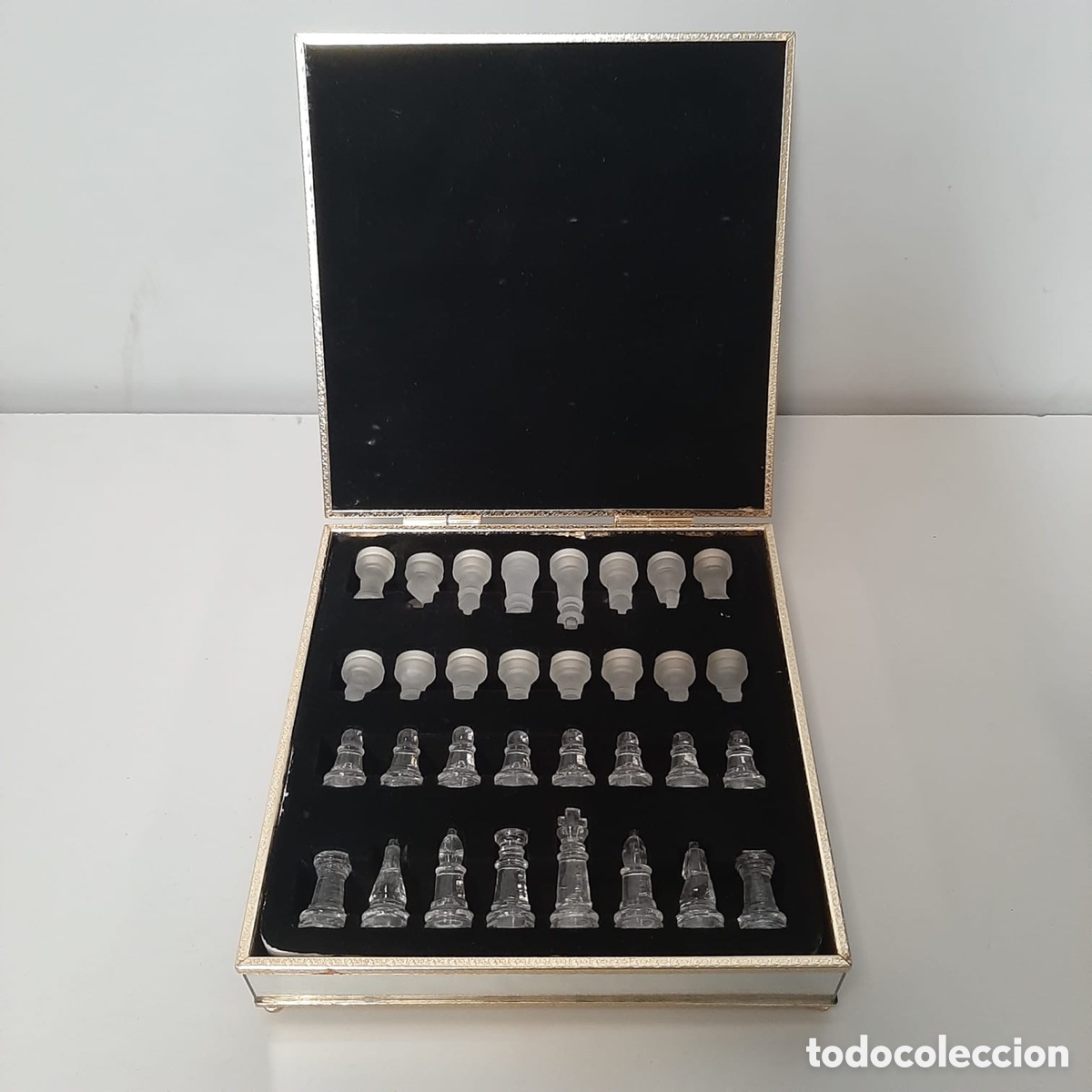 Coleccionismo: Juego de ajedrez de cristal - Foto 1