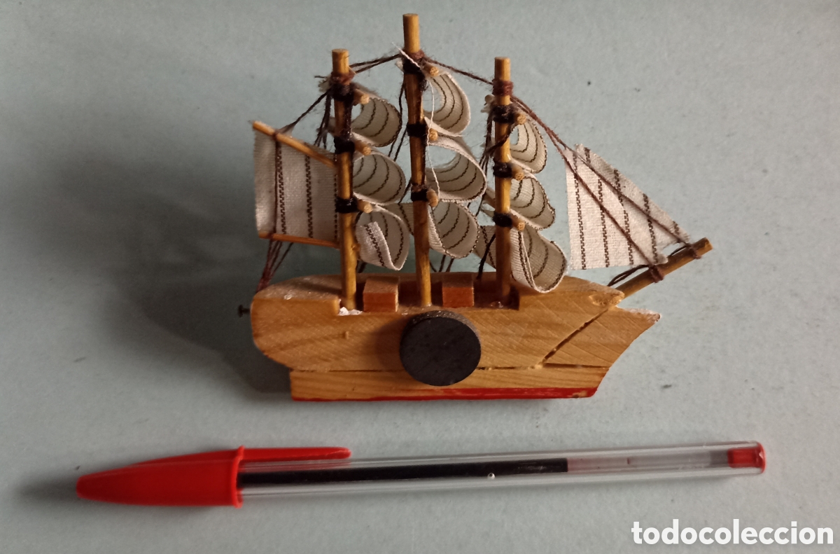 Coleccionismo: Im&aacute;n nevera - Barco vela Huelva - Foto 2