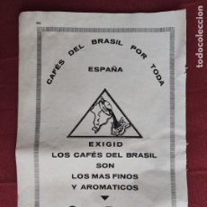 Coleccionismo: HOJA PUBLICITARIA ANUNCIO DE CASAS BRASIL BRACAFE - GALLETAS REÑE - 1933.