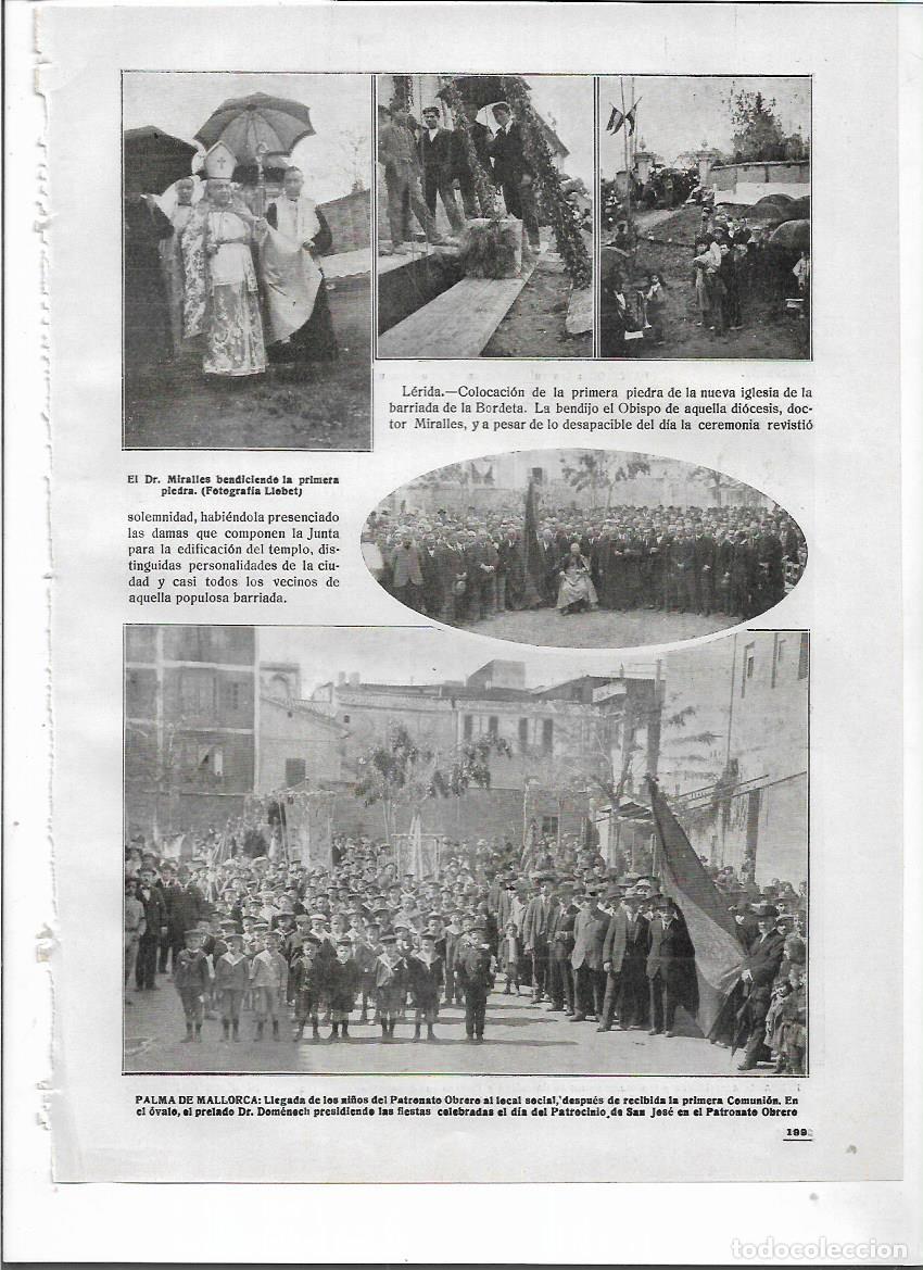 Collezionismo: A&Ntilde;O 1918 RECORTE PRENSA PALMA DE MALLORCA PROCESION NI&Ntilde;OS DEL PATRONATO OBRERO PRIMERA COMUNION