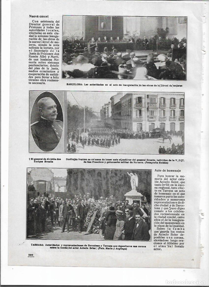 Collezionismo: A&Ntilde;O 1918 RECORTE PRENSA BARCELONA AUTORIDADES ACTO DE INAUGURACION OBRAS CARCEL DE MUJERES