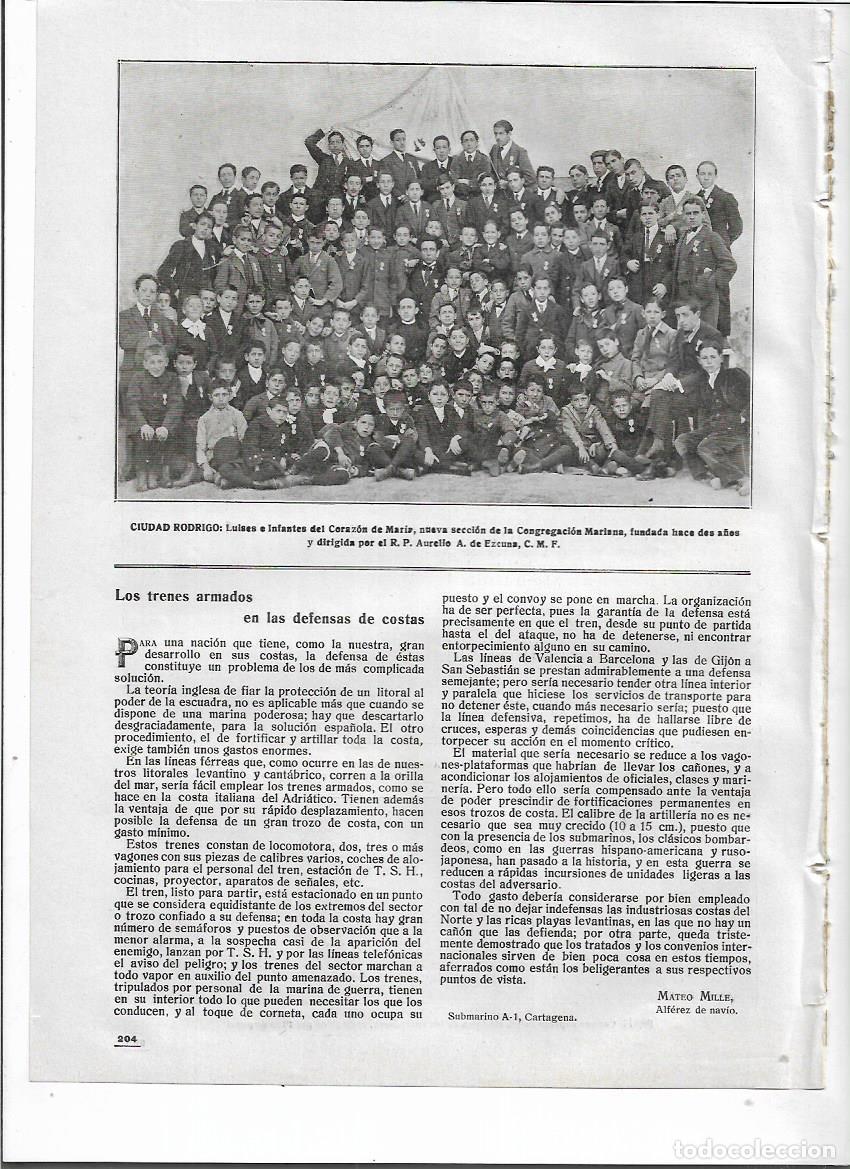 Collezionismo: A&Ntilde;O 1918 RECORTE PRENSA CIUDAD RODRIGO SECCION DE LUISES E INFANTES DEL CORAZON DE MARIA