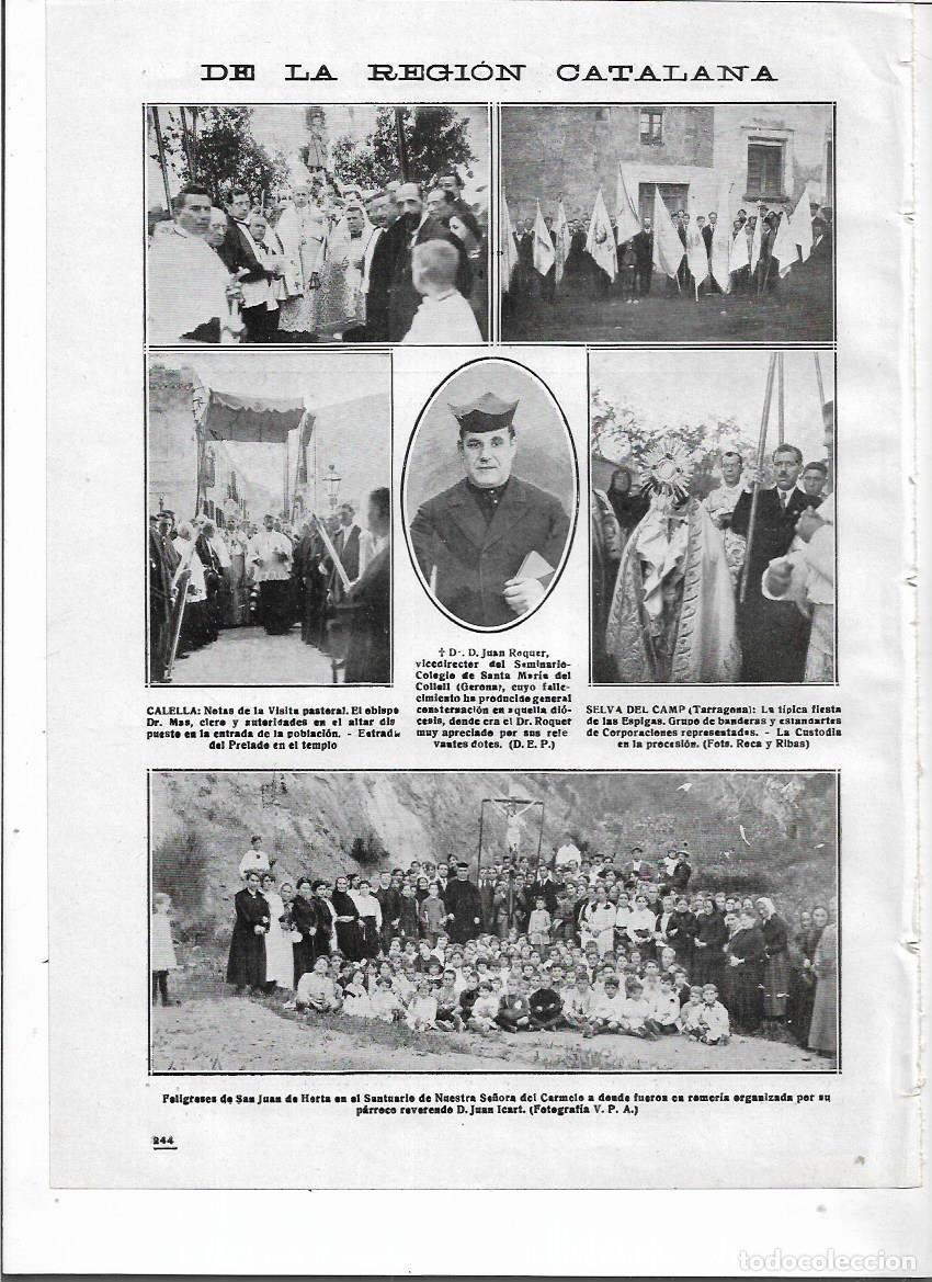 Collezionismo: A&Ntilde;O 1918 RECORTE PRENSA LA SELVA DEL CAMP TARRAGONA FIESTA DE LAS ESPIGAS BANDERAS ESTANDARTES