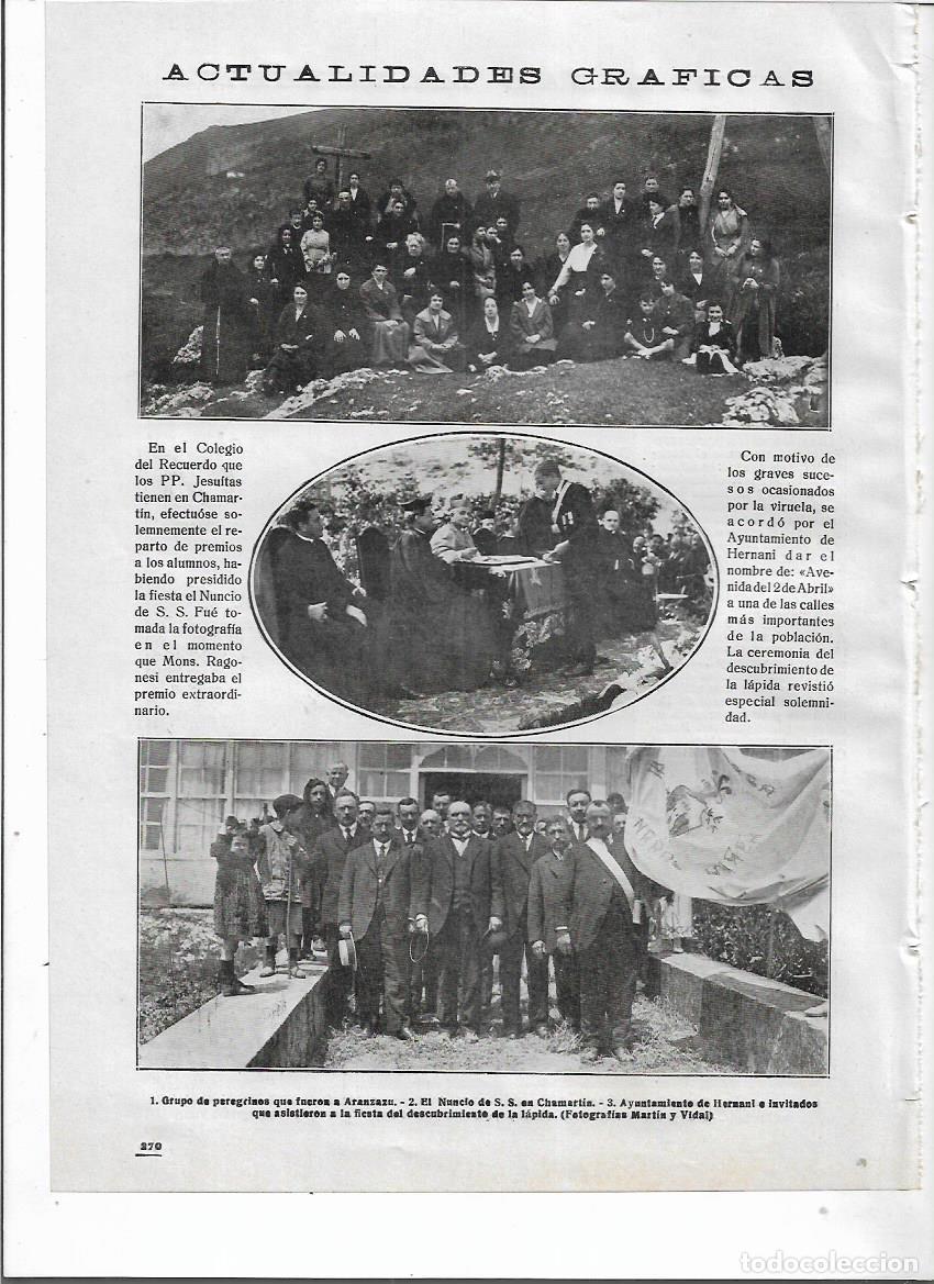 Collezionismo: A&Ntilde;O 1918 RECORTE PRENSA HERNANI LAPIDA DA NOMBRE CALLE AVENIDA DEL 2 DE ABRIL POR GRAVEDAD VIRUELA
