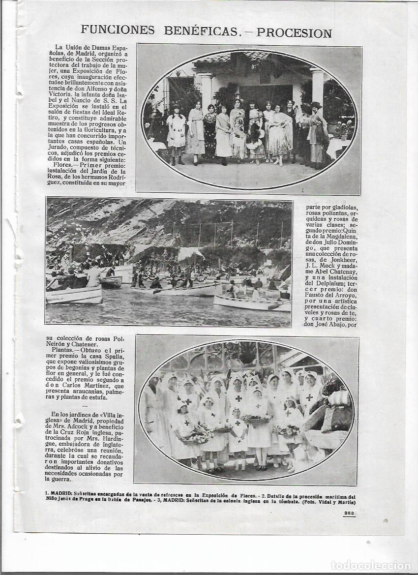 Collezionismo: A&Ntilde;O 1918 RECORTE PRENSA PROCESION MARITIMA DEL NI&Ntilde;O JESUS DE PRAGA EN LA BAHIA DE PASAJES