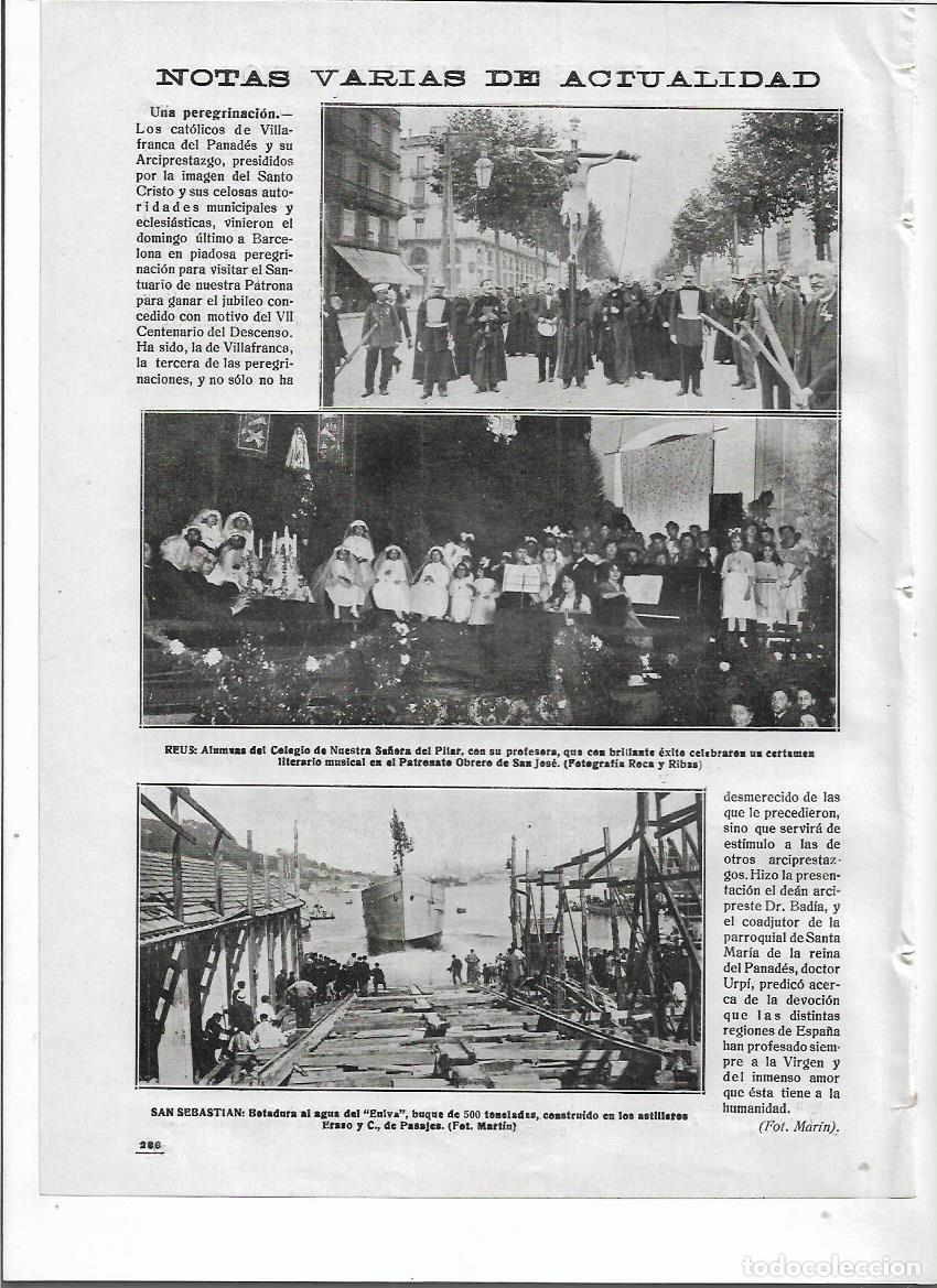 Collezionismo: A&Ntilde;O 1918 RECORTE PRENSA CATOLICOS DE VILAFRANCA PENEDES IMAGEN SANTO CRISTO PROCESION EN BARCELONA