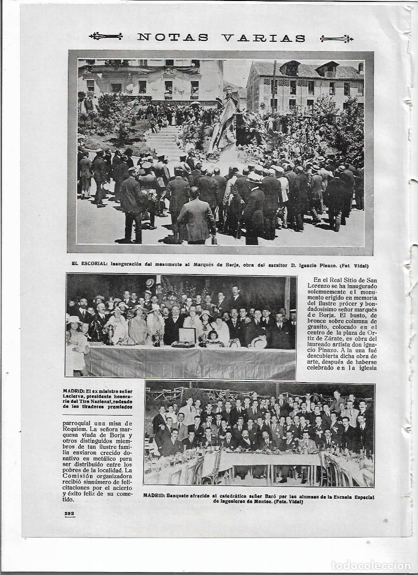 Coleccionismo: 1918 RECORTE PRENSA MADRID BANQUETE HOMENAJE SR BARO ALUMNOS ESCUELA ESPECIAL INGENIEROS DE MONTES