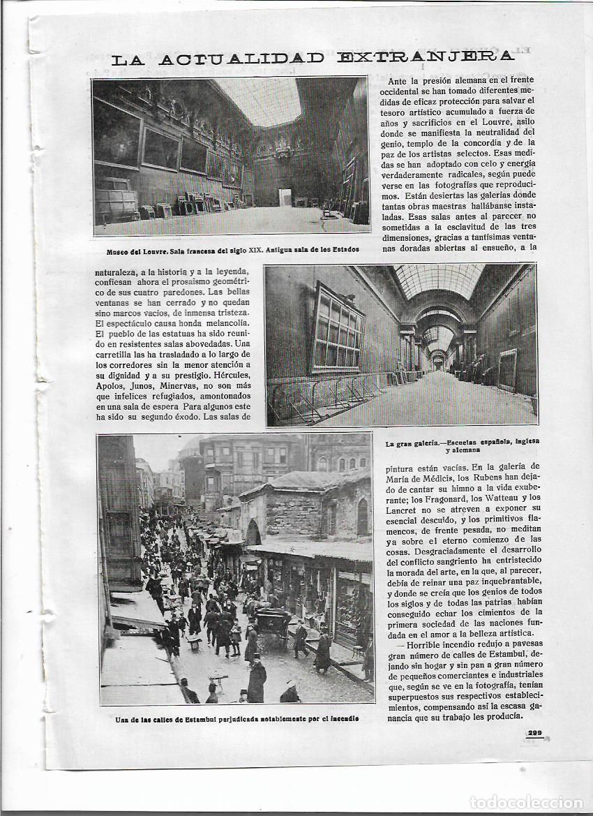 Collezionismo: A&Ntilde;O 1918 RECORTE PRENSA MUSEO DEL LOUVRE PARIS FRANCIA MEDIDAS PROTECCION DE LAS OBRAS POR LA GUERRA