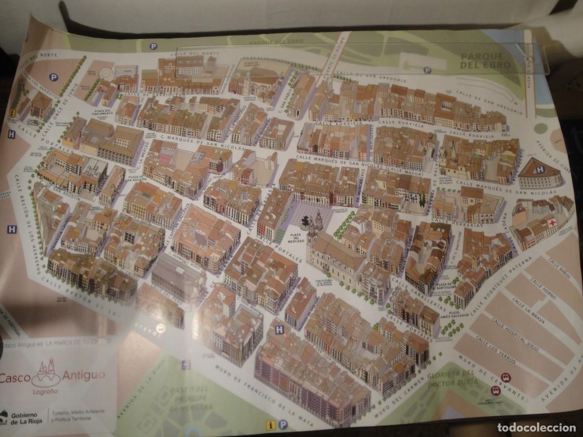 Coleccionismo: Plano: Casco Antiguo de Logro&ntilde;o. Nuevo. - Foto 1