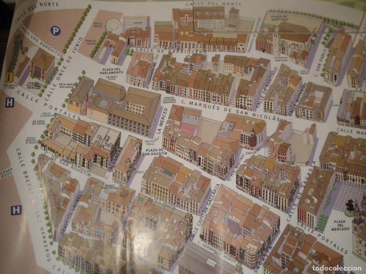 Coleccionismo: Plano: Casco Antiguo de Logro&ntilde;o. Nuevo. - Foto 2