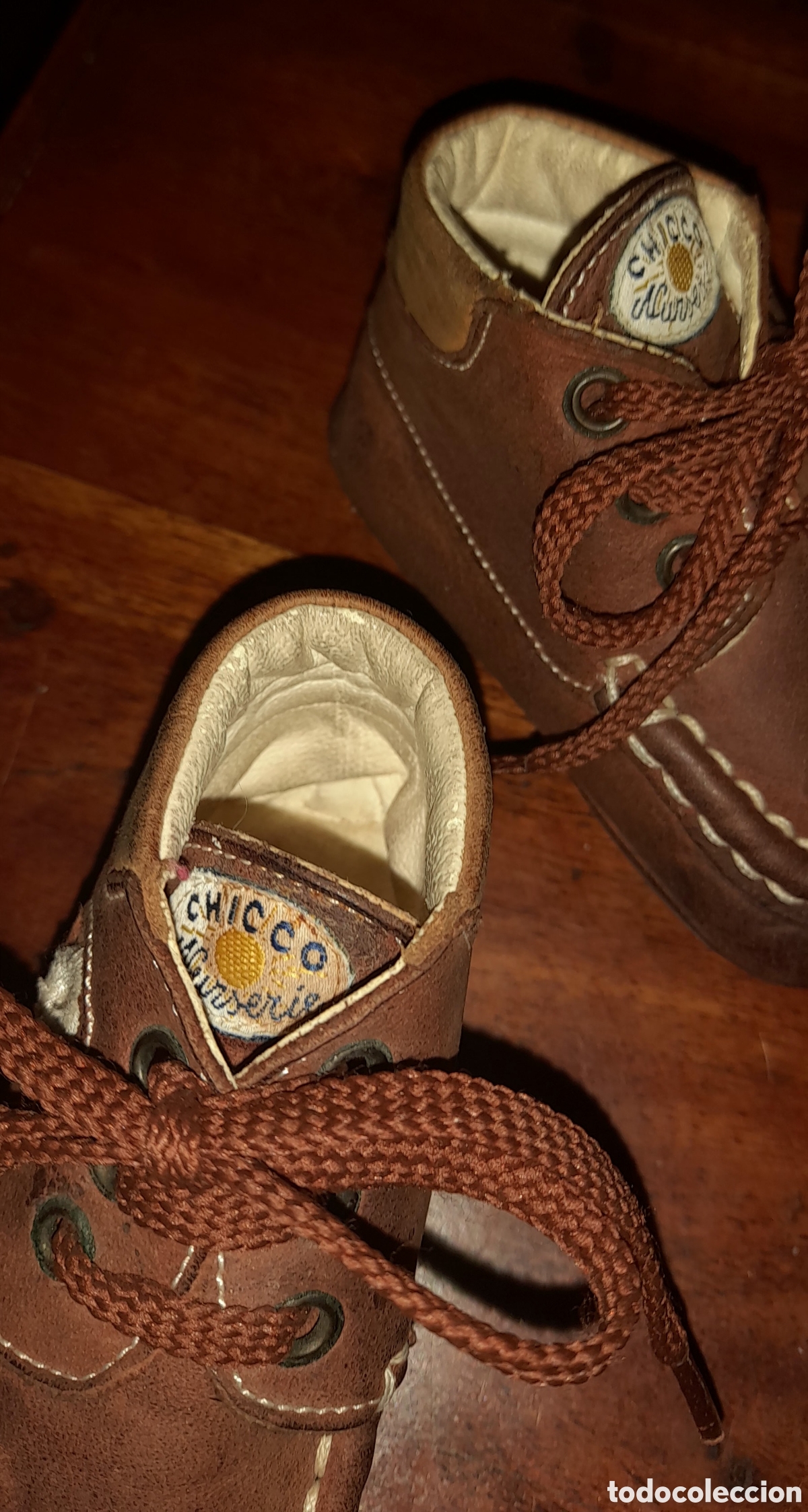 Coleccionismo: Zapatitos beb&eacute; piel - Foto 7