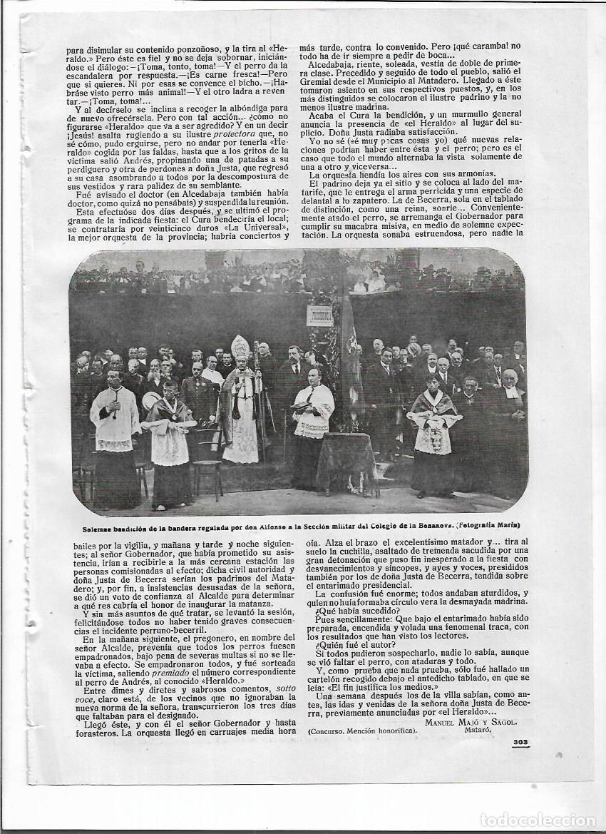 Collezionismo: A&Ntilde;O 1918 RECORTE PRENSA BARCELONA COLEGIO BONANOVA BENDICION BANDERA REGALADA POR REY ALFONSO