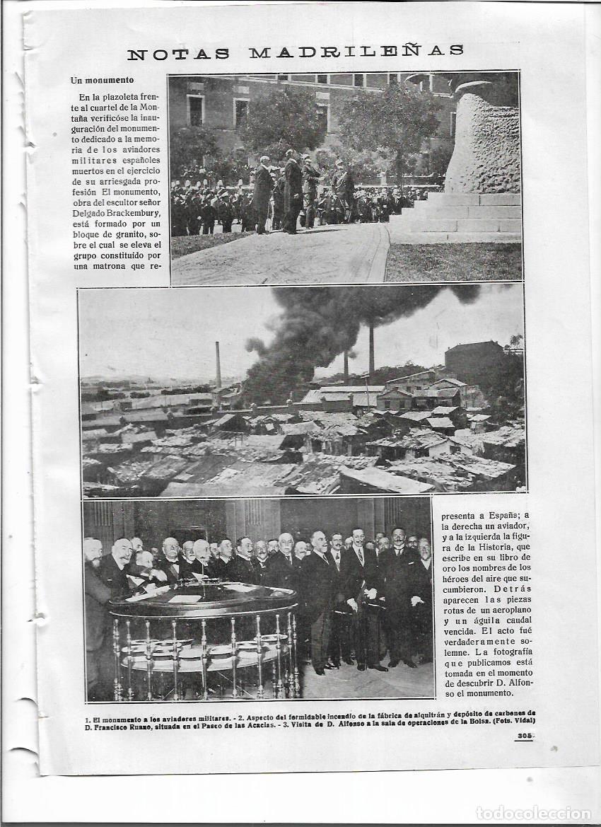 Collezionismo: A&Ntilde;O 1918 RECORTE PRENSA MADRID INCENDIO FABRICA ALQUITRAN DEPOSITO CARBONES DE FRANCISCO RUANO