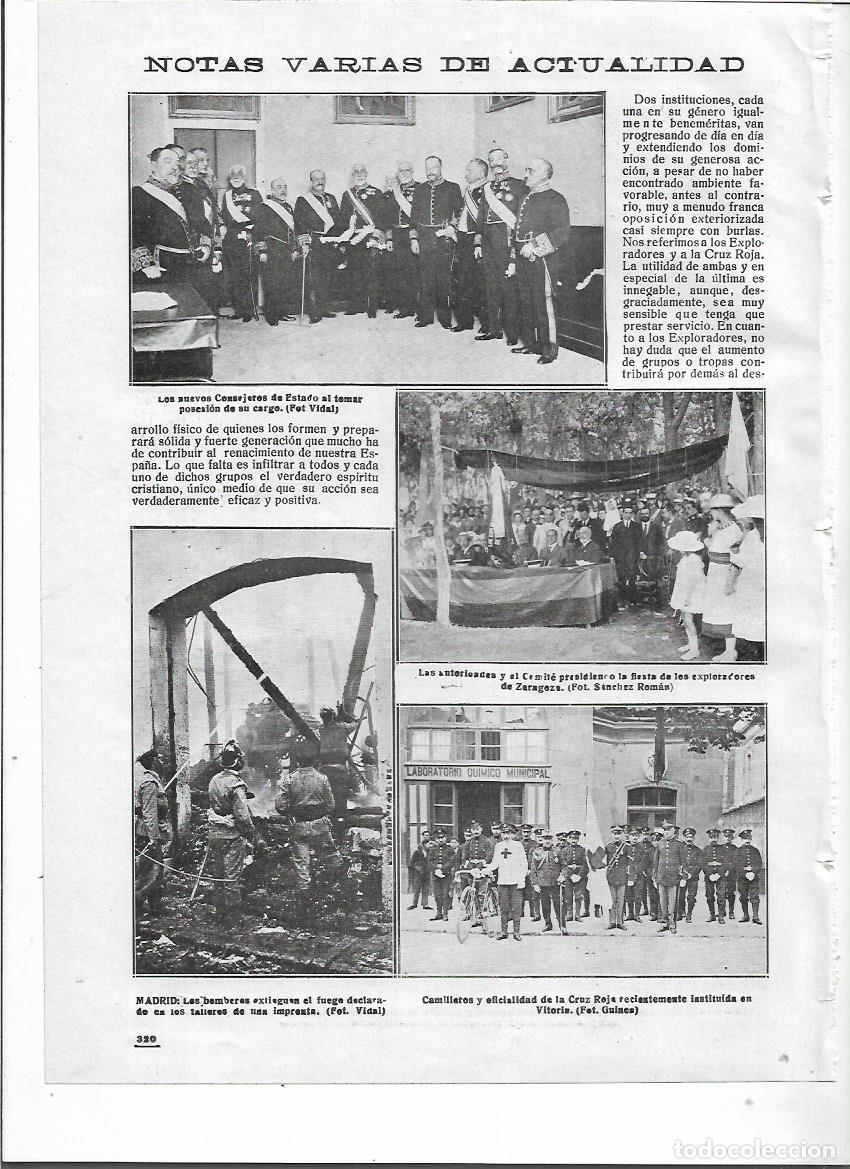 Collezionismo: A&Ntilde;O 1918 RECORTE PRENSA VITORIA CAMILLEROS OFICIALES CRUZ ROJA RECIEN INSTITUIDA LABORATORIO QUIMICO