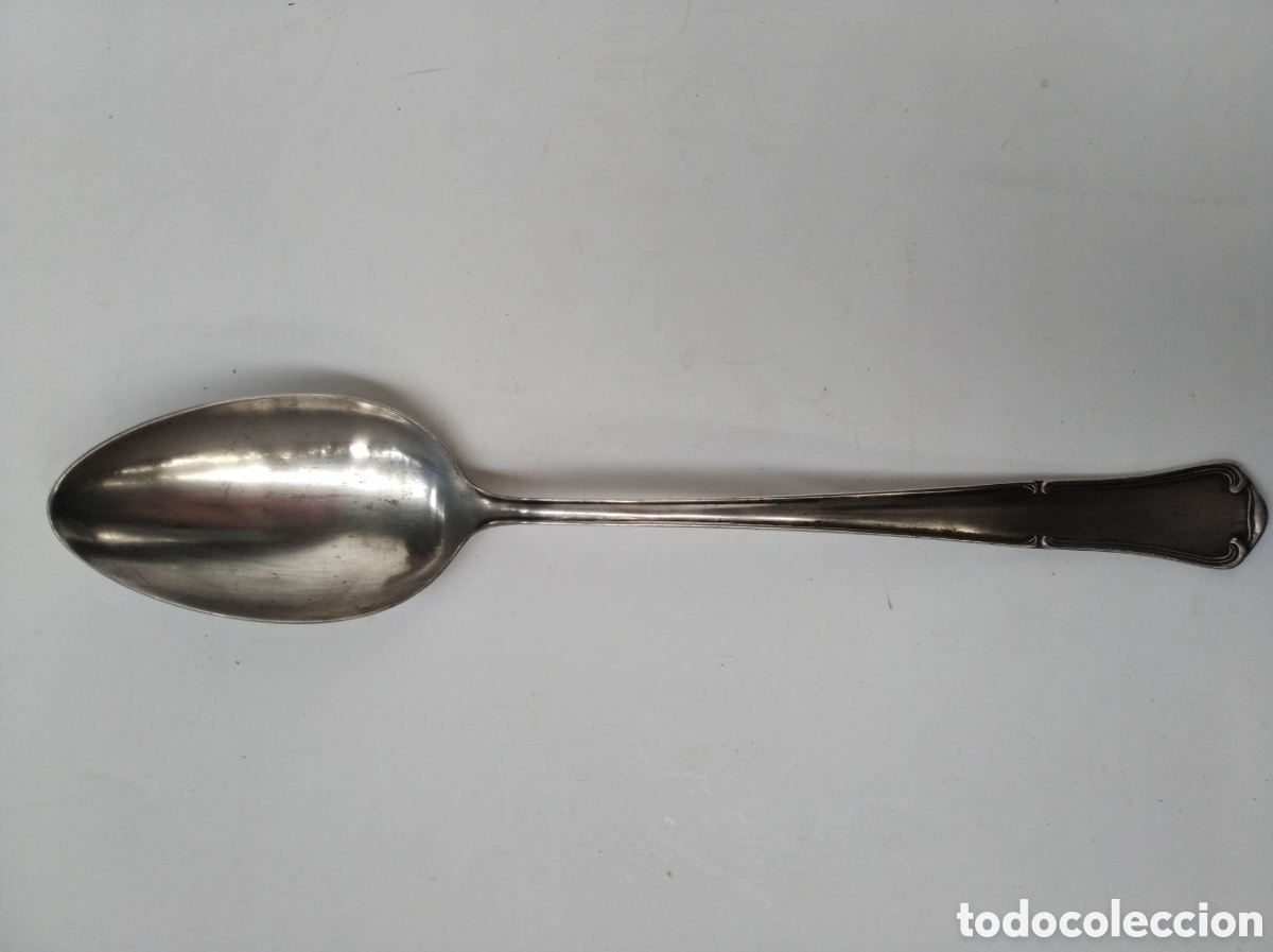 Coleccionismo: Cuchara grande de plata - Foto 1