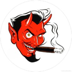 Coleccionismo: IMÁN/MAGNET DEVIL HEAD . PIN BUTTON COOP GEARHEAD BIG DADDY ROTH JUXTAPOZ ART