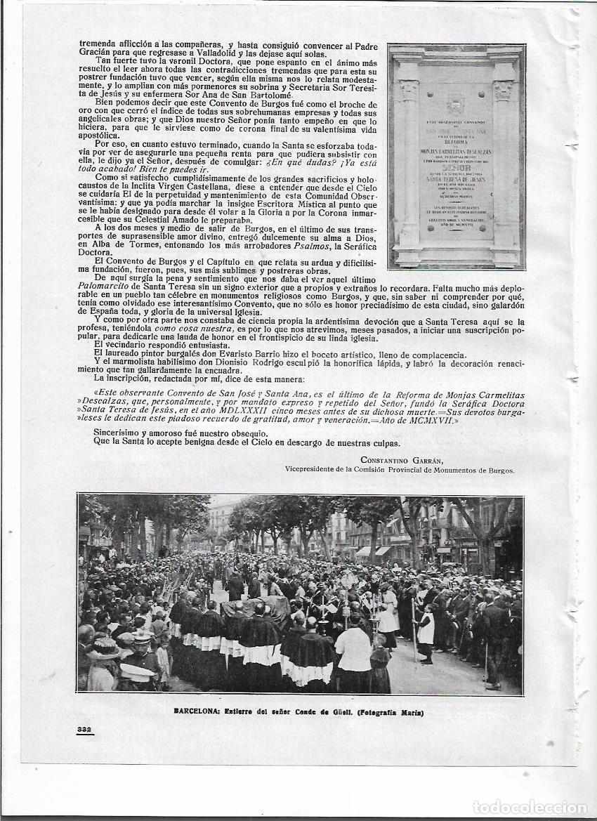 Colecionismo: A&Ntilde;O 1918 RECORTE PRENSA BARCELONA ENTIERRO DEL CONDE DE GUELL EUSEBIO GUELL