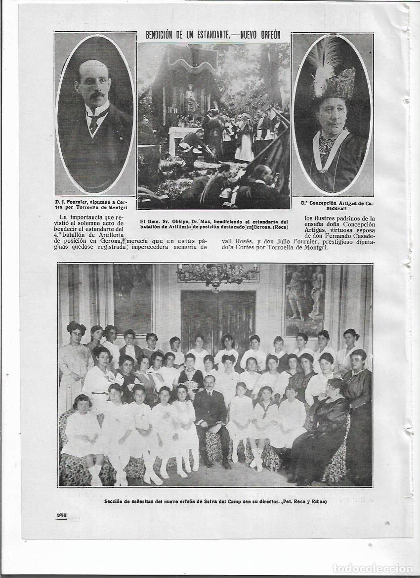 Colecionismo: A&Ntilde;O 1918 RECORTE PRENSA LA SELVA DEL CAMP NUEVO ORFEON SECCION DE SE&Ntilde;ORITAS Y SU DIRECTOR